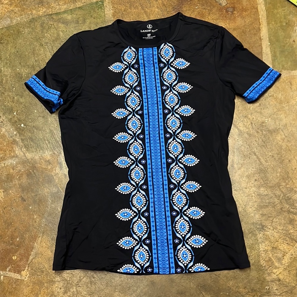 Lands End rash guard swim top
